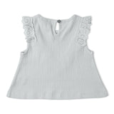 Makemake Organics Organic Ruffle Top & Shorts Set - Fog