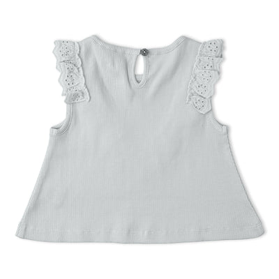 Makemake Organics Organic Ruffle Top & Shorts Set - Fog