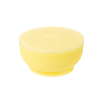 Olababy Silicone Suction Bowl with Lid – 8oz Stay-Put Baby Bowl for Self-Feeding, 6 Months+