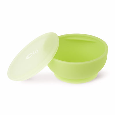 Olababy Silicone Suction Bowl with Lid – 8oz Stay-Put Baby Bowl for Self-Feeding, 6 Months+