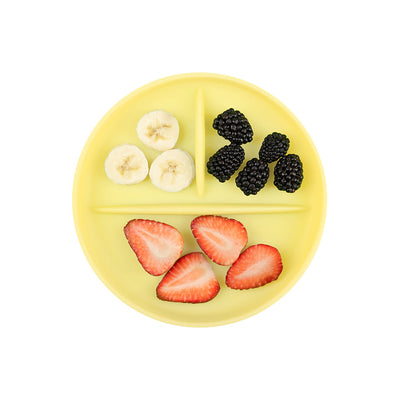 Olababy Divided Silicone Suction Plate for Babies & Toddlers – 3-Compartment Stay-Put Plate, 6 Months+