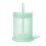 Olababy 5oz Silicone Training Cup with Straw Lid – 2-in-1 Infant Straw Cup & Open Cup, 6 Months+