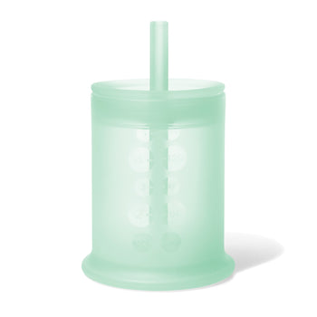 Olababy 5oz Silicone Training Cup with Straw Lid – 2-in-1 Infant Straw Cup & Open Cup, 6 Months+