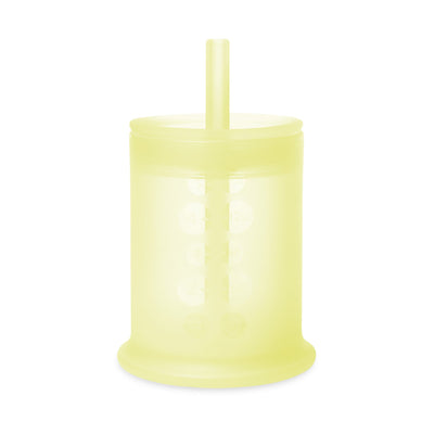 Olababy 5oz Silicone Training Cup with Straw Lid – 2-in-1 Infant Straw Cup & Open Cup, 6 Months+