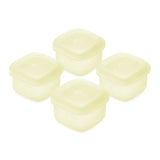 Olababy Silicone Baby Food Storage Containers with Lids (4-Pack) – 2oz or 4oz Stackable Freezer Pots