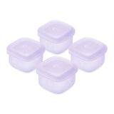 Olababy Silicone Baby Food Storage Containers with Lids (4-Pack) – 2oz or 4oz Stackable Freezer Pots