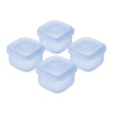 Olababy Silicone Baby Food Storage Containers with Lids (4-Pack) – 2oz or 4oz Stackable Freezer Pots