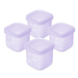 Olababy Silicone Baby Food Storage Containers with Lids (4-Pack) – 2oz or 4oz Stackable Freezer Pots
