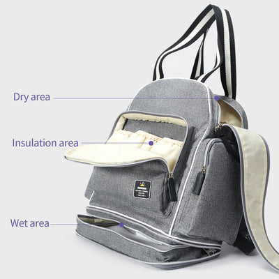 SUNVENO Large Capacity Expanding Diaper Bag