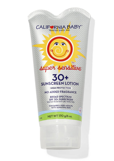 California Baby Super Sensitive Mineral Sunscreen SPF 30+ – Fragrance-Free Sun Protection for Sensitive Skin