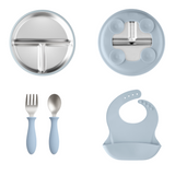 Stainless Steel Toddler Feeding Set 12+ Months- Baby Blue