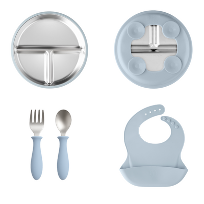 Stainless Steel Toddler Feeding Set 12+ Months- Mocha Mousse