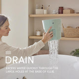 Baby Bathtime Essentials Bundle | Newborn Baby Bath with Support, Rinse Jug, and Ellie Bath Toy Scoop - Taupe