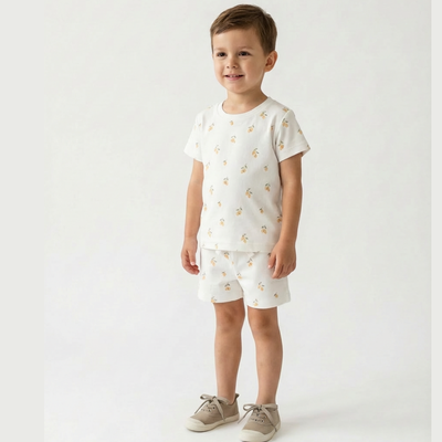 Makemake Organics Organic Tee & Shorts Set - Lemons