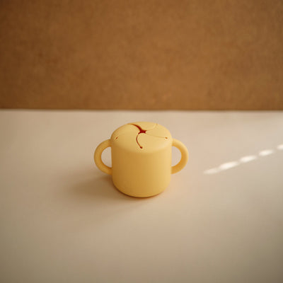 Mushie Silicone Snack Cup – Spill-Proof Toddler Snack Container