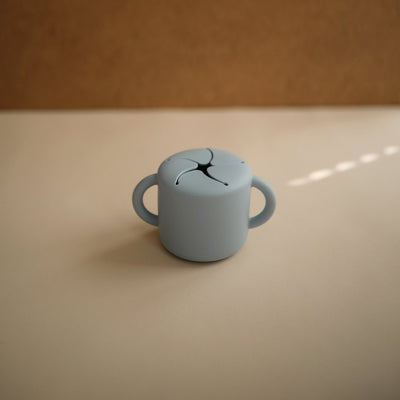 Mushie Silicone Snack Cup – Spill-Proof Toddler Snack Container