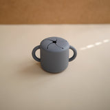 Mushie Silicone Snack Cup – Spill-Proof Toddler Snack Container