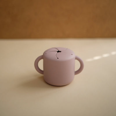 Mushie Silicone Snack Cup – Spill-Proof Toddler Snack Container