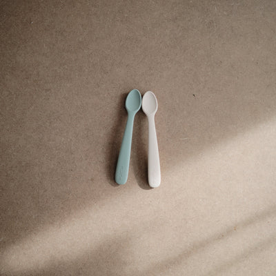 Mushie Silicone Feeding Spoons – Soft-Tip Baby Spoons