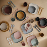 Mushie Round Dinnerware Plates – Non-Toxic Baby Plate Set