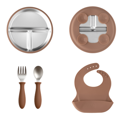 Stainless Steel Toddler Feeding Set 12+ Months- Baby Blue
