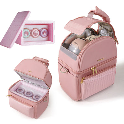 SUNVENO Breastmilk Cooler Bag with Detachable Insulation Box Set
