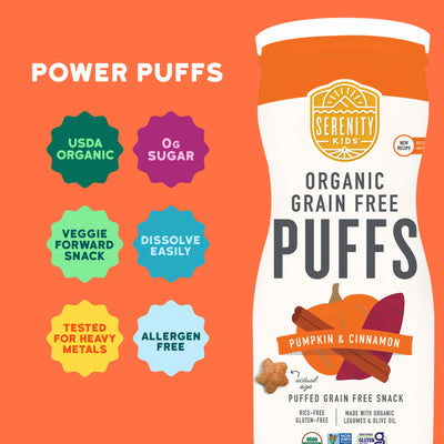 Pumpkin & Cinnamon Organic Grain Free Puffs 6+Month
