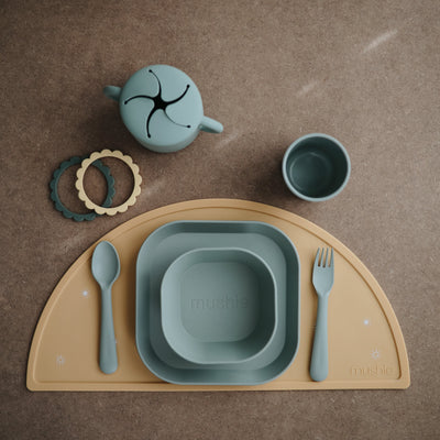 Mushie Square Dinnerware Bowls – BPA-Free Baby Bowl Set