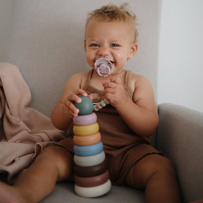 Mushie Stacking Rings Toy – Toddler Stacking Toy
