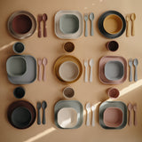 Mushie Round Dinnerware Plates – Non-Toxic Baby Plate Set