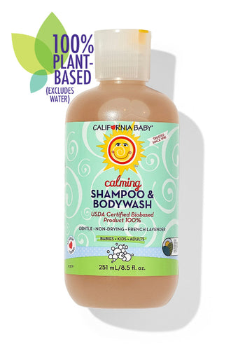 California Baby Calming Shampoo & Bodywash – Lavender Bedtime Wash for Sensitive Skin