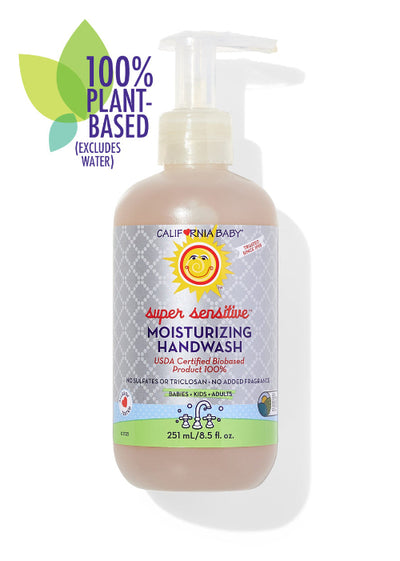 California Baby Super Sensitive Hand Wash – Fragrance-Free Moisturizing Cleanser for Sensitive Skin