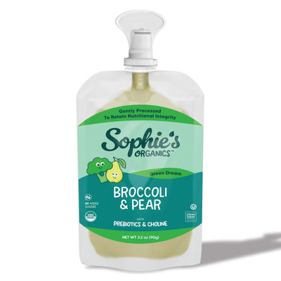 Green Dream Organic Broccoli, Pear & Apple Puree Pouches (6-Pack)