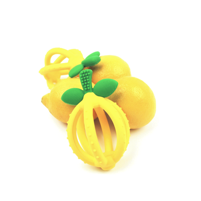Bitzy Biter™ Teething Ball – Pink Lemonade Silicone Baby Teether