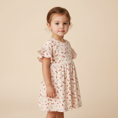 Makemake Organics Organic Dolman Sleeve Dress - Cherry