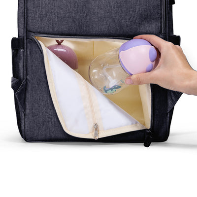 SUNVENO Quilted Diaper Bag Backpack – 13 Compartments