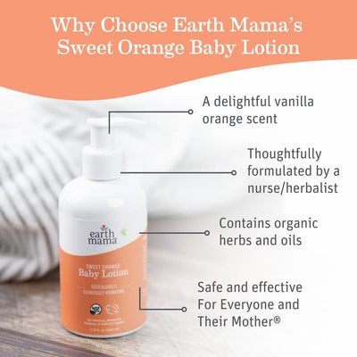 Earth Mama Sweet Orange Baby Lotion – Comforting Moisture with a Citrus Twist