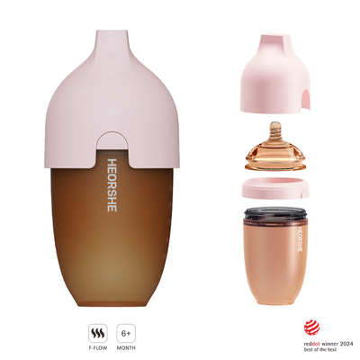 Ultra Wide Neck Baby Bottle 8 OZ Pink