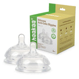 Haakaa Silicone Anti-Colic Bottle Nipple Attachment for Gen. 3 Bottles (2 Pack)
