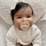 Itzy Soother™ Natural Rubber Pacifier 2-Pack – Coconut + Toast (0–6M)