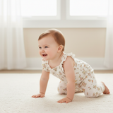 Makemake Organics Organic Flutter Romper - Meadow