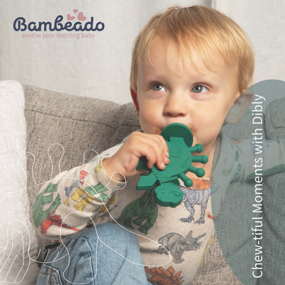 Dibly Green Dinosaur Teether
