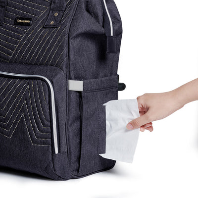 SUNVENO Quilted Diaper Bag Backpack – 13 Compartments