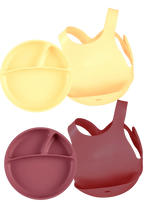 MinikOiOi Silicone Feeding Set – Flexi Bib & Suction Plate +6m