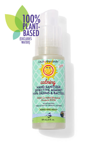 California Baby Plant-Based Hand Sanitizer Spray – Moisturizing 62% Ethanol