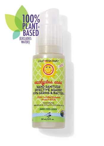 California Baby Plant-Based Hand Sanitizer Spray – Moisturizing 62% Ethanol