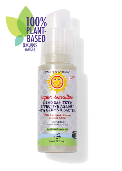 California Baby Plant-Based Hand Sanitizer Spray – Moisturizing 62% Ethanol