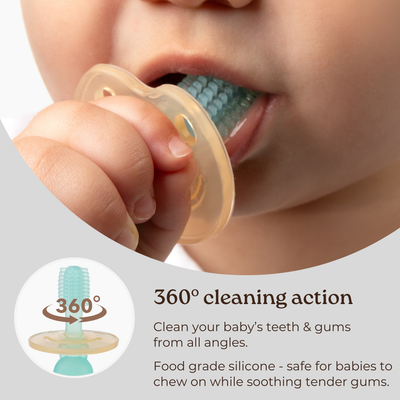 Haakaa 360° Silicone Toothbrush for Babies 6 Months+