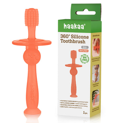 Haakaa 360° Silicone Toothbrush for Babies 6 Months+