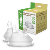 Haakaa Gen. 3 Silicone Orthodontic Anti-Colic Bottle Nipple Attachment (Slow/Medium/Variable Flow)